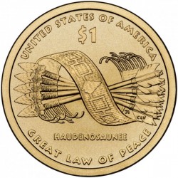 1 dollar 2010 D - Hiawatha belt