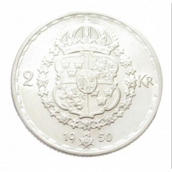 2 kronor 1950 - overdate 0/1