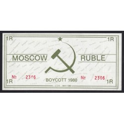 1 Moszkva rubel olimpiai bojkottpénz 1980