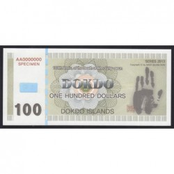 100 dollars 2013 - Dokdo szigetek - SPECIMEN