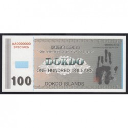 100 dollars 2010 - Dokdo szigetek - SPECIMEN
