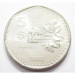 5 pesos 1980 - Mesoamerican cultures