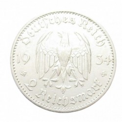 5 reichsmark 1934 A - with church and date