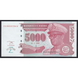 5000 zaires 1995