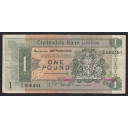 1 pound 1966 - Clydesdale Scotland