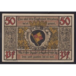 50 pfennig 1921 -  Würzburg UNGÜLTIG