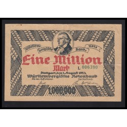 1.000.000 mark 1923 - Stuttgart