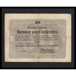 30 pengõ krajcárra 1849