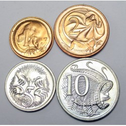 10-5-2-1 cents set