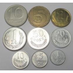 10-5-2-1 zloty 50-20-10-5-1 groszy set