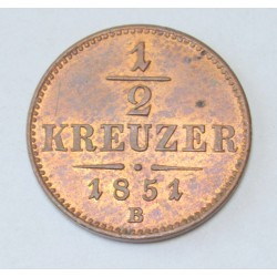 1/2 kreuzer 1851 B