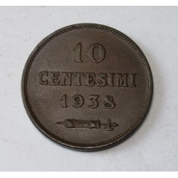 10 centesimi 1938