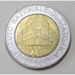 500 lire 1996 - National Institute of Statistics