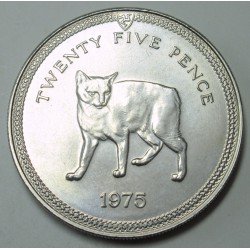 25 pence 1975 - Isle of Man cat