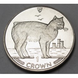 1 crown 1988 PP - Isle of Man cat