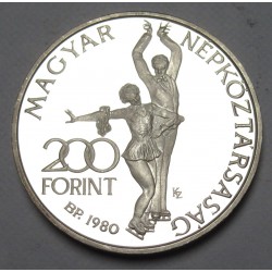 200 forint 1980 PP -  Olympische Winterspiele in Lake Placid - Piefort