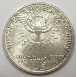 5 lire 1939 - Sede Vacante
