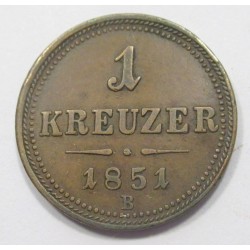 1 kreuzer 1851 B