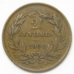 2 1/2 centimes 1908