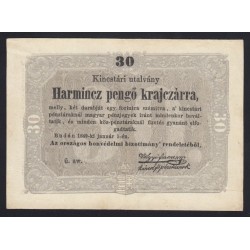 30 pengő krajcárra 1849