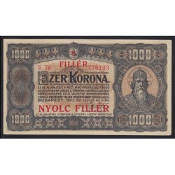 1000 korona/8 fillér 1923