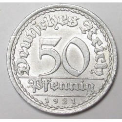 50 pfennig 1921 A