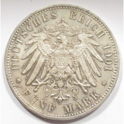 5 mark 1901 F - Wuerttemberg