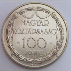 100 forint 1990 - 200th Anniversary of Hungarian Theatre - TRIAL STRIKE