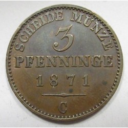 3 pfennige 1871 C - Prussia