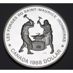 1 dollar 1988 PP - Saint-Maurice ironworks