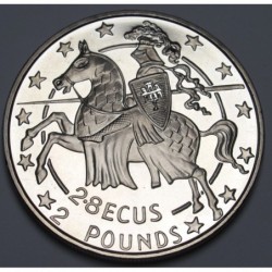 2 pounds 1992 PP - King on horseback