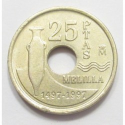 25 pesetas 1997 - Melilla Autonome Gemeinschaft
