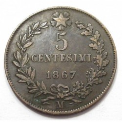 5 centesimi 1867 M