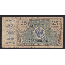 25 cents 1948 - Military Payment Certificate