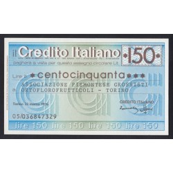 150 lire 1976 - Credito Italiano - Torino