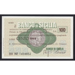 100 lire 1977 - Banco di Sicilia - Trapani