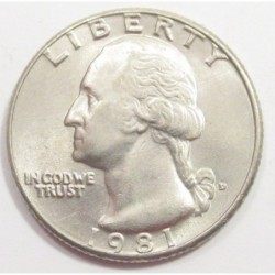 quarter dollar 1981 D