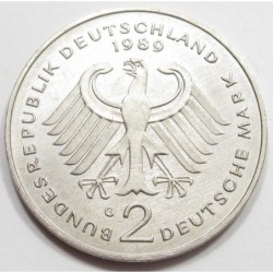 2 márka 1989 G - Ludwig Erhard