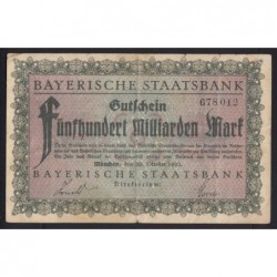 500.000.000.000 mark 1923 - Bajorország