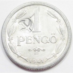 1 pengõ 1941 - Hammer and sickle countermarked