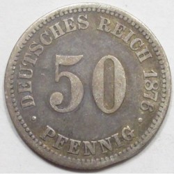 50 pfennig 1876 B