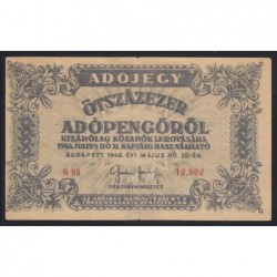 500.000 adópengő 1946 - WITH SERIAL NUMBER