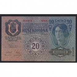 20 kronen/korona 1919 - ROMÁN ÁLLAMI FELÜLBÉLYEGZÉS