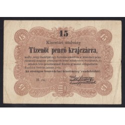 15 pengõ krajczárra 1849