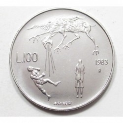 100 lire 1983 - Fenyegető nukleáris háború