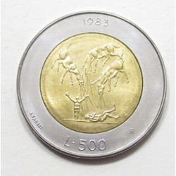 500 lire 1983 - Threat of nuclear war