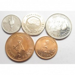 1-2-5-10-20 pence 2004 - 300th Anniversary of British Occupation