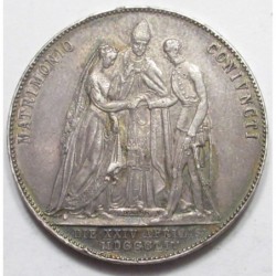 1 gulden 1854 A - Hochzeit von Franz Joseph und Sissi