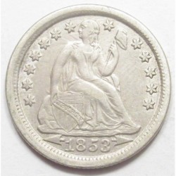 seated liberty dime 1853 - With Arrows