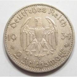 2 reichsmark 1934 D - with church
